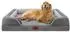 LuxusKollektion Orthopädisches Hundebett grau 106x76x21cm Eierschaum