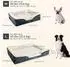 LuxusKollektion Orthopädisches Hundebett mit Eierschaum, wasserdicht, grau, 71x59x16cm