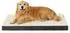 LuxusKollektion Orthopädisches Hundebett 112x81x8cm, grau/beige, waschbar