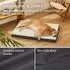 LuxusKollektion Orthopädisches Hundebett 112x81x8cm, grau/beige, waschbar