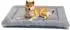 LuxusKollektion Hundebett/-matte, waschbar, flauschig, grau/blau, Größe M (76x50cm)