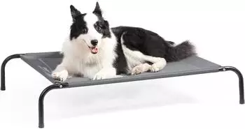 LuxusKollektion Erh&ouml;htes Hunde- & Katzenbett Indoor/Outdoor grau M 105x80x20cm