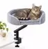 Relaxdays Katzenbett für Schreibtisch, 360° drehbar, grau/schwarz