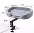 Relaxdays Katzenbett für Schreibtisch, 360° drehbar, grau/schwarz