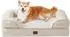 LuxusKollektion Orthopädisches Hundebett Memory Foam, beige, 91x68cm