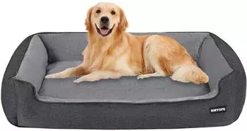 LuxusKollektion Hundebett Splei&szlig;en mit erh&ouml;htem Rand, abnehmbar, grau, 110x86x26cm