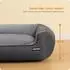 LuxusKollektion Hundebett Spleißen mit erhöhtem Rand, abnehmbar, grau, 110x86x26cm