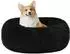 LuxusKollektion Orthopädisches Hundebett Donut, rund, schwarz, 70cm Ø