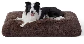 LuxusKollektion Hundebett waschbar, 89x58cm, braun, rutschfeste Unterseite