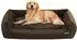 LuxusKollektion Hundebett mit erhöhtem Rand, abnehmbar & waschbar, braun, 110x86x26cm