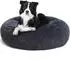 LuxusKollektion Orthopädisches Hundebett, rund, dunkelgrau, Ø80cm