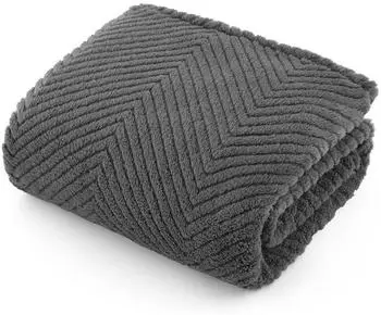 LuxusKollektion Tierdecke Coralfleece 100x80cm, dunkelgrau
