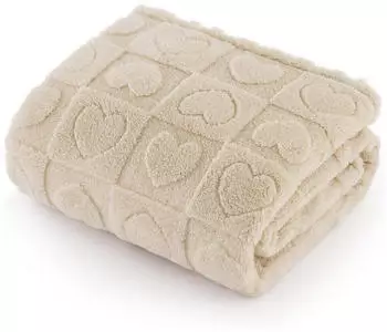LuxusKollektion Hundedecke Coral Fleece, 100x80cm, cremewei&szlig;
