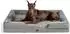 LuxusKollektion Orthopädisches Hundebett 134x106cm, grau, für große Hunde