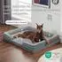 LuxusKollektion Orthopädisches Hundebett 134x106cm, grau, für große Hunde