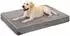 LuxusKollektion Orthopädisches Hundebett 107x76x10cm, waschbar, wasserdicht, grau