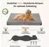 LuxusKollektion Orthopädisches Hundebett 107x76x10cm, waschbar, wasserdicht, grau