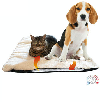 riijk Selbstheizende Decke für Katzen und Hunde 64x90cm beige