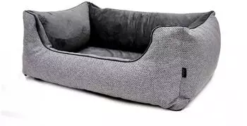 Lebon Hundebett Louis PLUS orthop&auml;disch 80x60x27cm silber