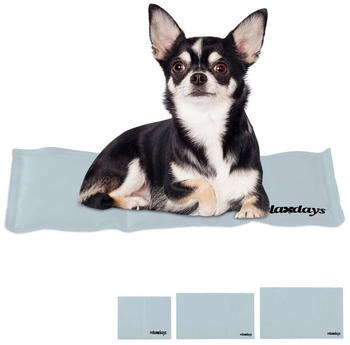 Relaxdays Kühlmatte Hund selbstkühlend 35x20cm grau