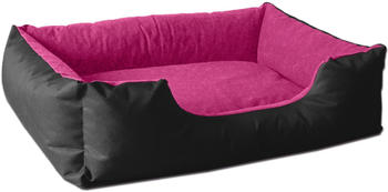 BedDog Hundesofa LUPI M BLACK-PASSION schwarz-pink