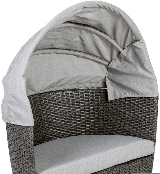 Greemotion Outdoor-Haustierliege mit Dach 80cm grau