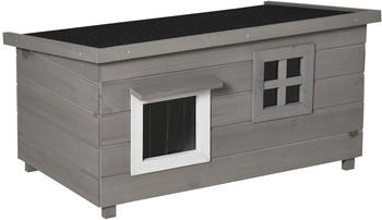 Pawhut Outdoor Katzenhaus 87x52x48cm grau (D30-503)