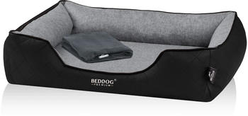 BedDog Premium Hundebett Wuffi L The Rock (schwarz grau)