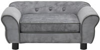 vidaXL Hundesofa Grau 72x45x30 cm Pl&uuml;sch