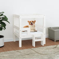 Hundebett Wei&szlig; 55,5x53,5x60 Cm Massivholz Kiefer Vidaxl