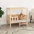 vidaXL Hundebett Kiefer Flachdach + Tritt (8223)