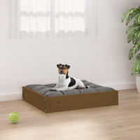 vidaXL Hundebett 51.5 x 44 x 9 cm Solid pine wood Honigbraun