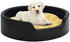 vidaXL Hundebett Plüsch / Kunstleder oval