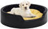 vidaXL Hundebett Plüsch / Kunstleder oval