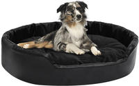 vidaXL Hundebett Schwarz 90x79x20 cm Pl&uuml;sch und Kunstleder