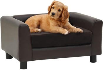 vidaXL Hundesofa braun 60x43x30cm Pl&uuml;sch / Kunstleder (170961)