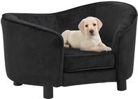 vidaXL Hundesofa Schwarz 69x49x40 cm Pl&uuml;sch