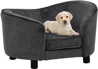 vidaXL Hundesofa Dunkelgrau 69x49x40 cm Pl&uuml;sch