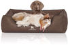 Knuffelwuff Hundebett Henderson marmoriertem Kunstleder XL 105x75cm braun (14127-004)