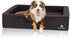 Knuffelwuff orthopädisches Hundebett mit Wendekissen Velours Bellamy 80x60cm schwarz (14298-002)