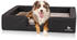 Knuffelwuff orthopädisches Hundebett mit Wendekissen Kunstleder Indianapolis 80x60cm schwarz (14304-001)