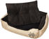 vidaXL Warmes Hundebett mit Polsterkissen eckig