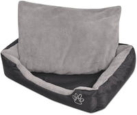 vidaXL Hundebett mit gepolstertem Kissen Gr&ouml;&szlig;e M Schwarz