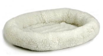 Duvo+ Bett oval Schafsfell 50x35cm braun