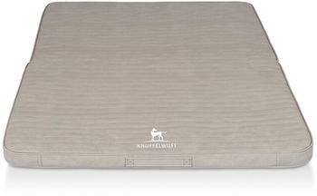 Knuffelwuff Faltbare Reisematte Orthop&auml;disch Roanoke Laser gesteppt Kunstleder 140x120cm grau (14207-011)