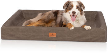 Knuffelwuff orthop&auml;disches Hundebett Austin Kunstleder XXL 120x100cm braun (14233-012)