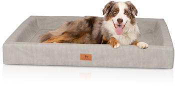 Knuffelwuff orthop&auml;disches Hundebett Austin Kunstleder XXXL 155x125cm grau (14233-019)