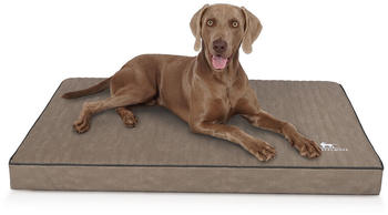 Knuffelwuff orthop&auml;dische Matte Palomino laser-gesteppt Kunstleder L 80x60cm Stone (14206-006)