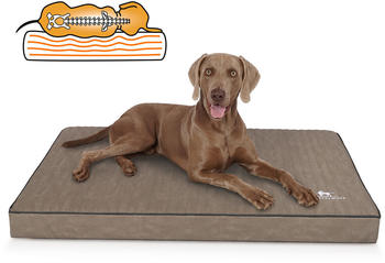 Knuffelwuff orthop&auml;dische Matte Palomino laser-gesteppt Kunstleder XXL 115x80 Stone (14206-018)