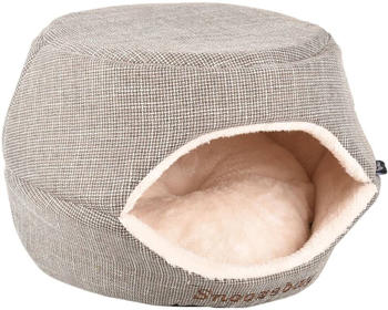 Flamingo 2-in-1 Katzenhöhle Snoozebay 45x35x35cm braun / creme (560763)
